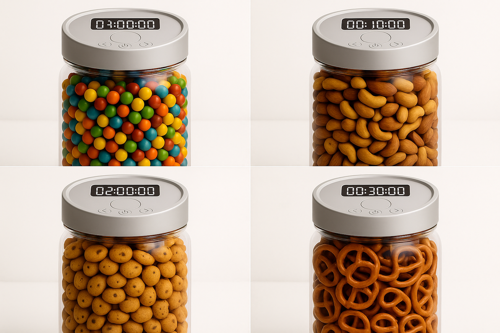 TimeLock Jar Lid – Smart Timer & Daily Access Control Top