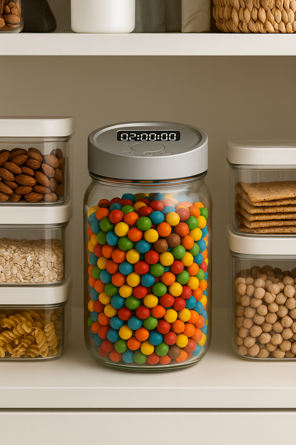 TimeLock Jar Lid – Smart Timer & Daily Access Control Top